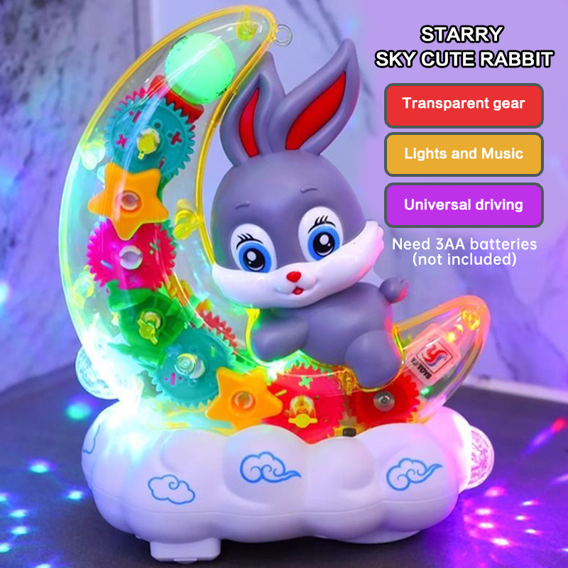Electric Scooter - Moon Rabbit elektrische speelgoedscooter met transparant