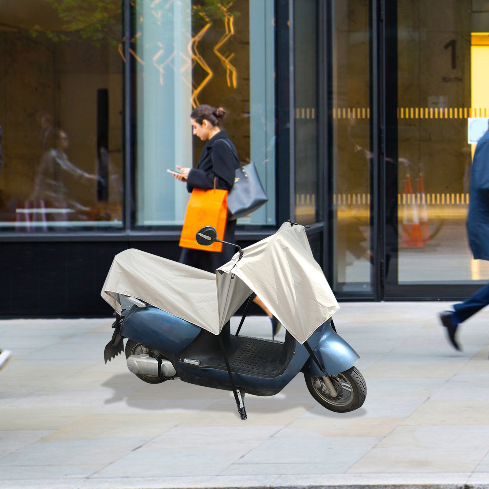 Electric Scooter Rain Cover - Extra grote waterdichte scooterhoes voor scootmobielen,