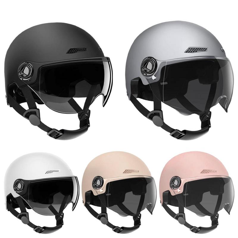 Scooter Helmet Set - Motorhelm Jet Stijl Fietshelmen Voor Mannen