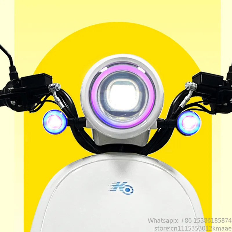 Electric Scooter Adults - 1200W 2-wieler duurzame elektrische bromfiets, goedkope