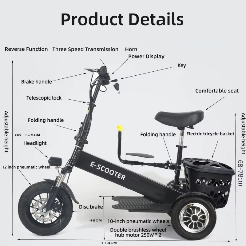 【2026】3-wiel 2-persoons opvouw - Folding Electric Scooter recensie en prijs