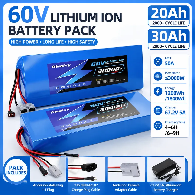   60V 20AH 30AH 21700 lithiumb - 60V 30Ah 21700 Battery Pack recensie en prijs
