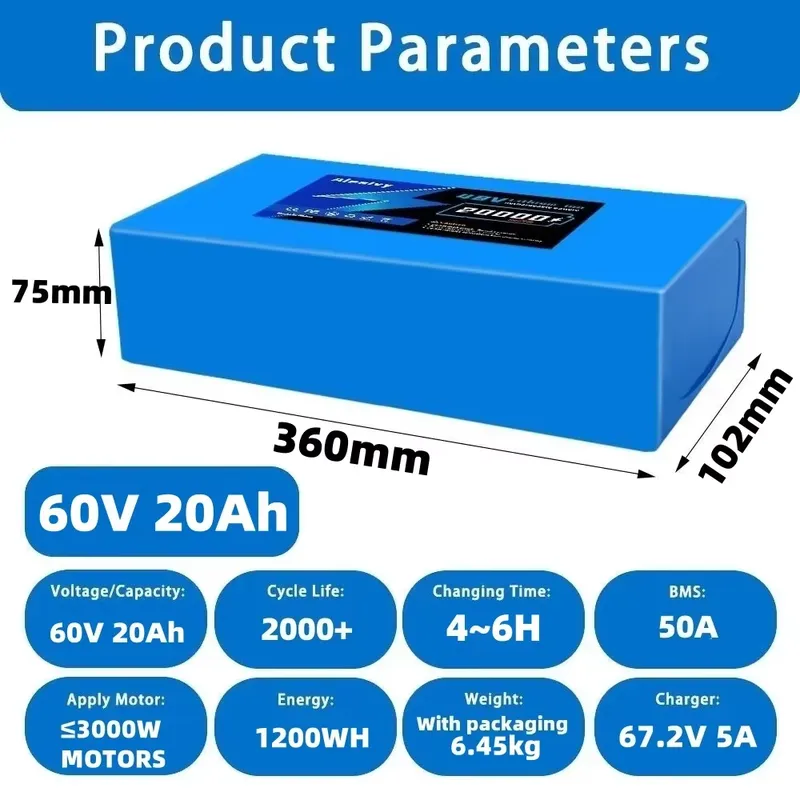   60V 20AH 30AH 21700 lithiumb - 60V 30Ah 21700 Battery Pack recensie en prijs